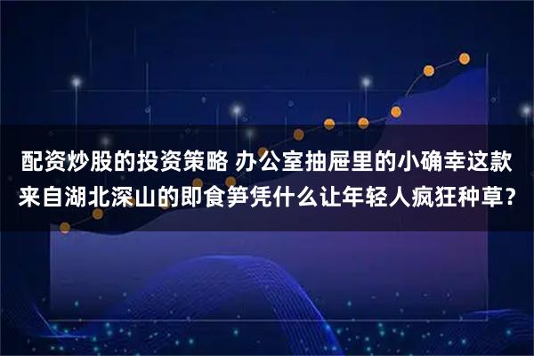 配资炒股的投资策略 办公室抽屉里的小确幸这款来自湖北深山的即食笋凭什么让年轻人疯狂种草？